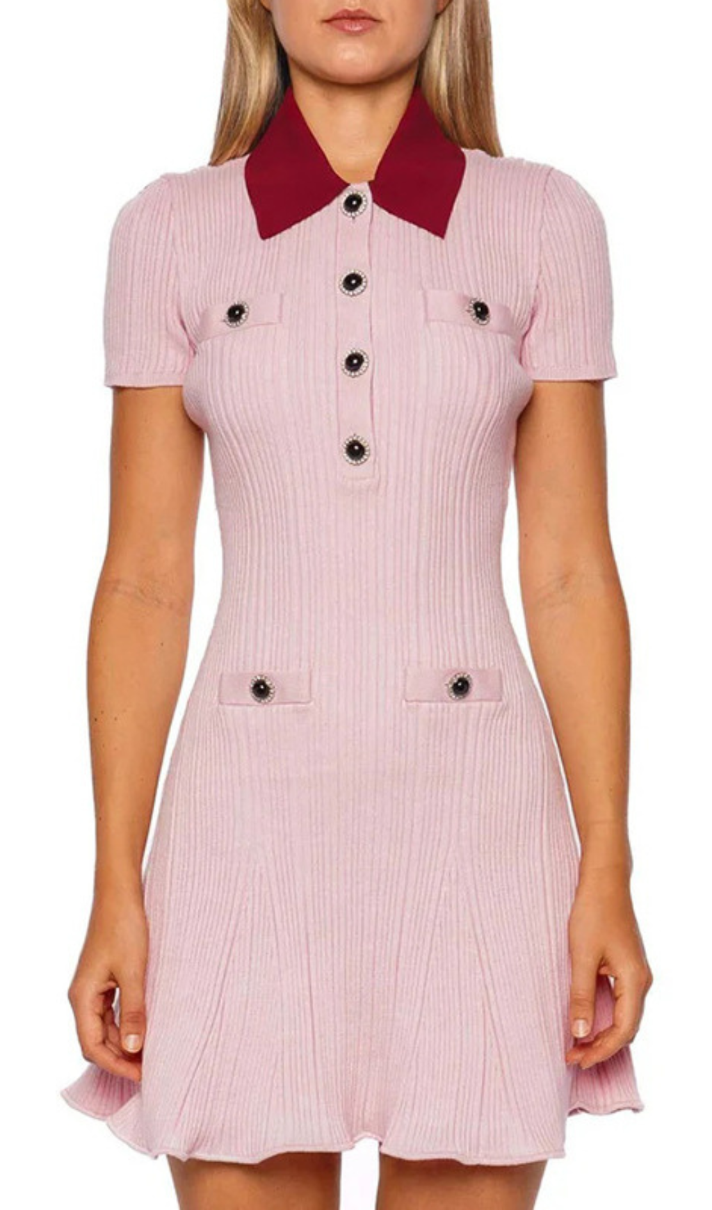 Gracjan Pink Knit Mini Dress