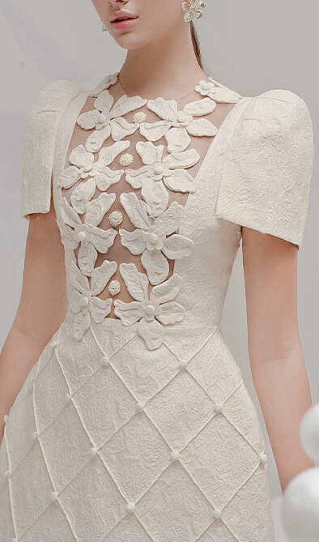 Beate Flower Embellished Mini Dress