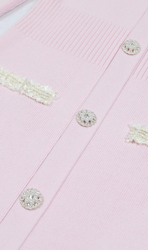 Elder Pink Long Sleeve Mini Dress