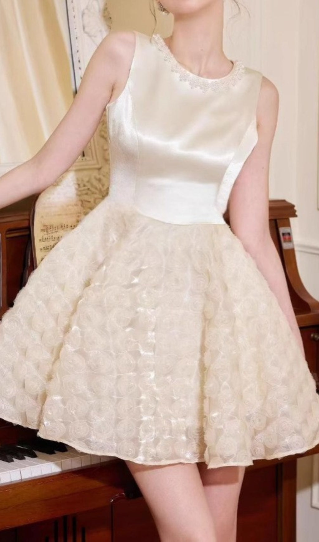 Darla Flower Sleeveless Mini Dress