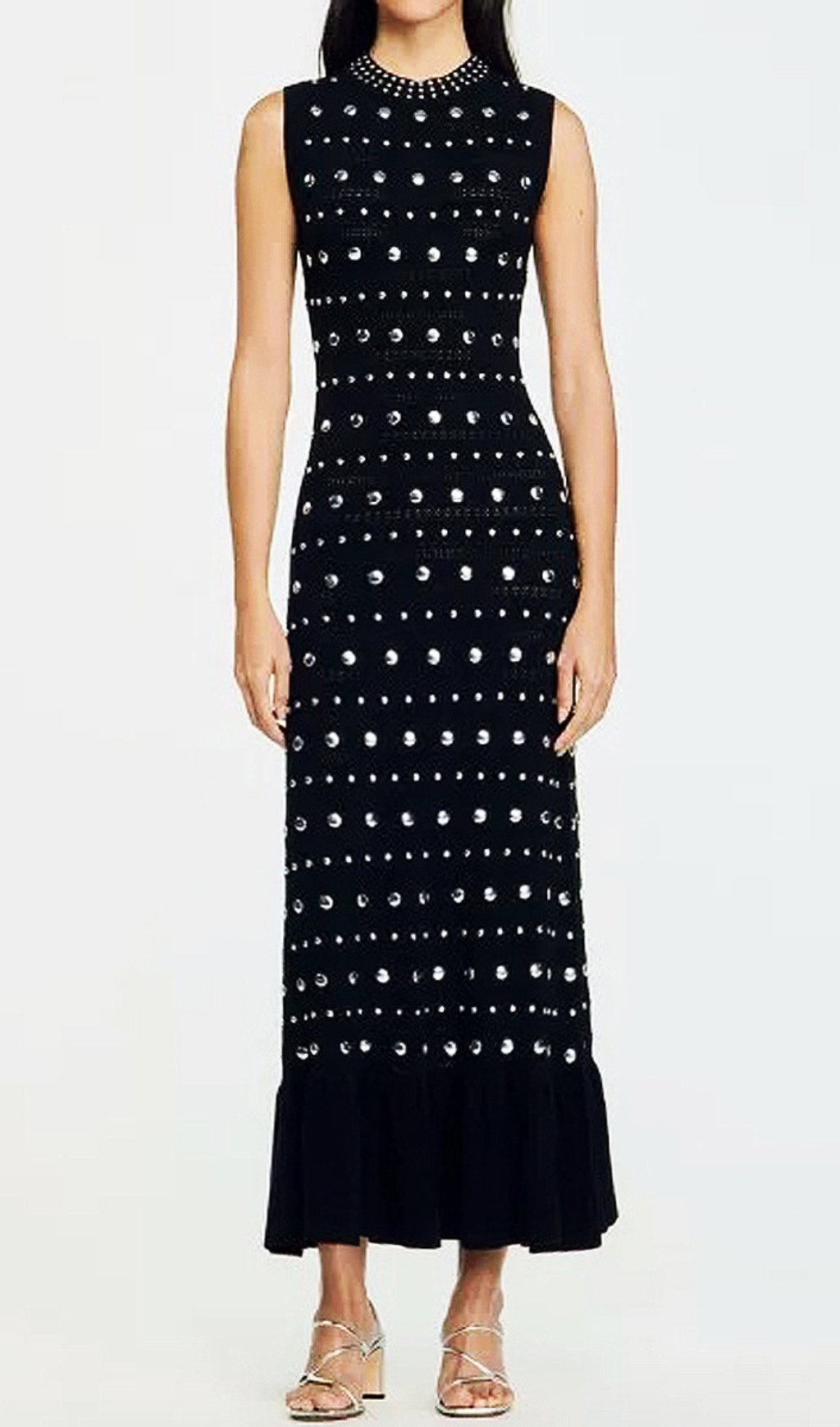 Hedia Rivet Knit Midi Dress