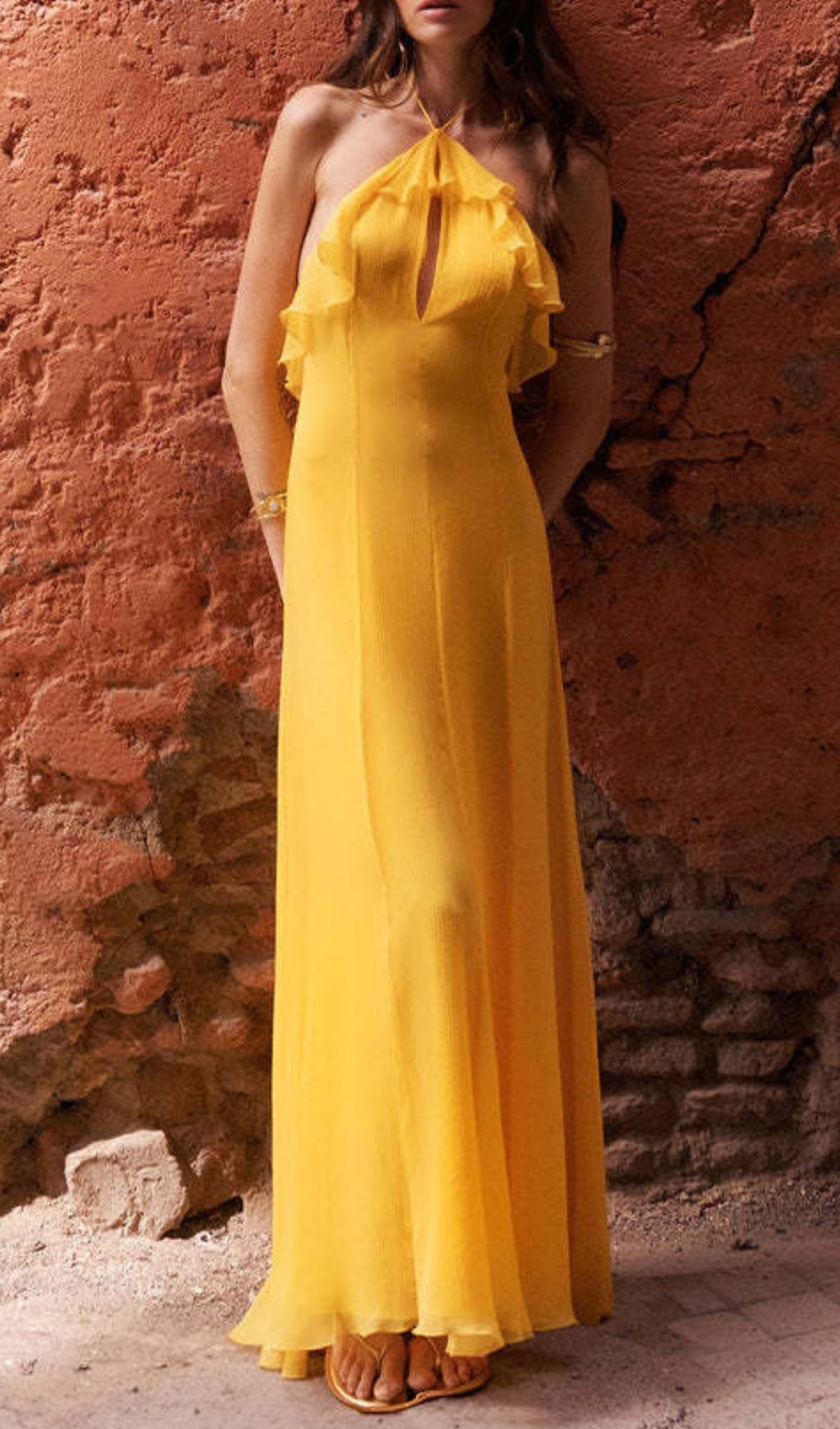 Glennis Halter Backless Maxi Dress