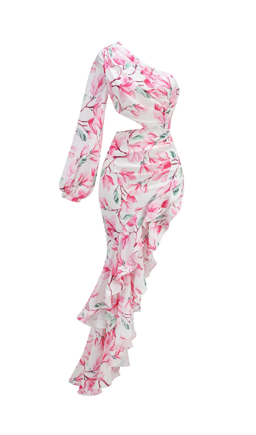Asfrid Pink Printed Maxi Dress