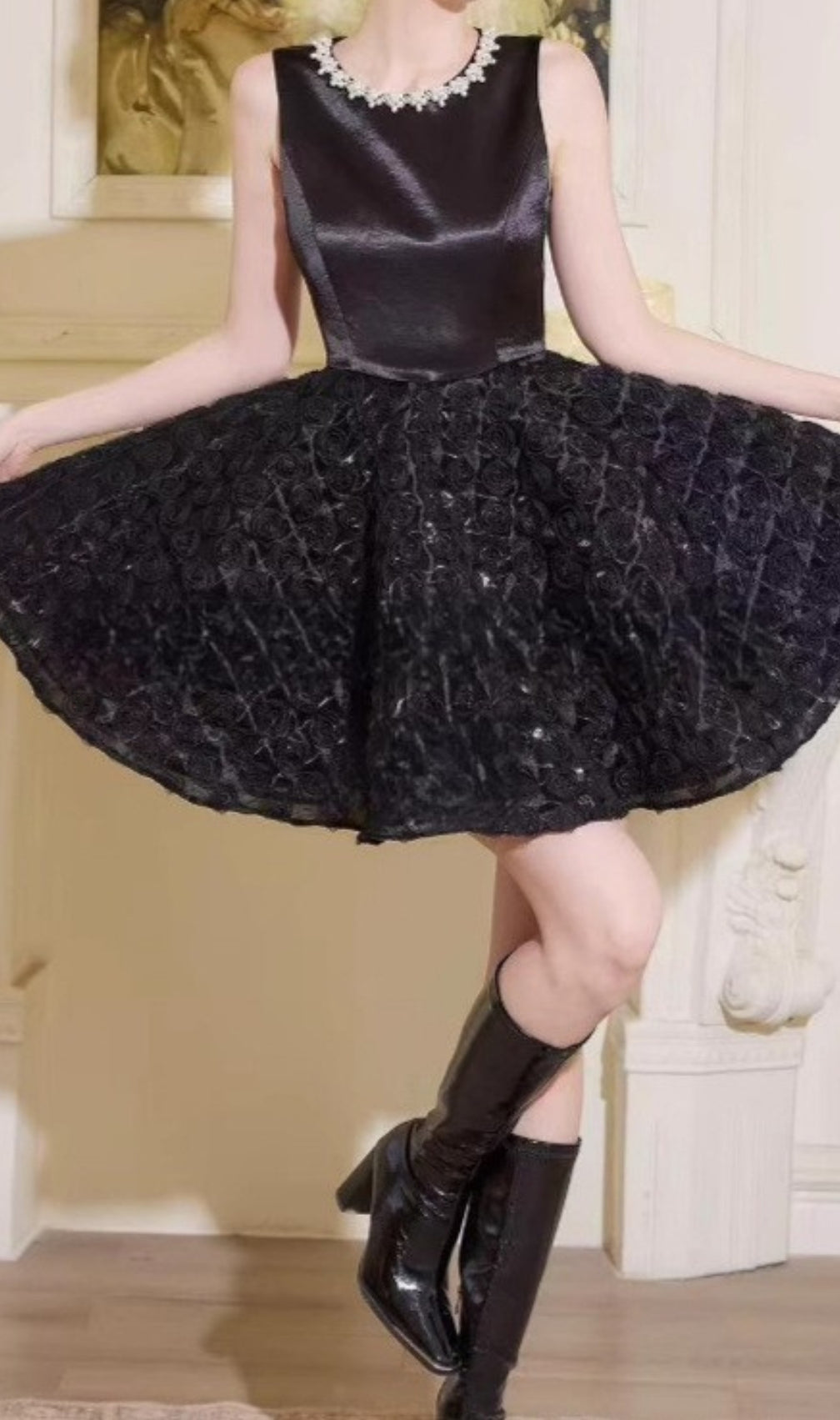 Darla Flower Sleeveless Mini Dress