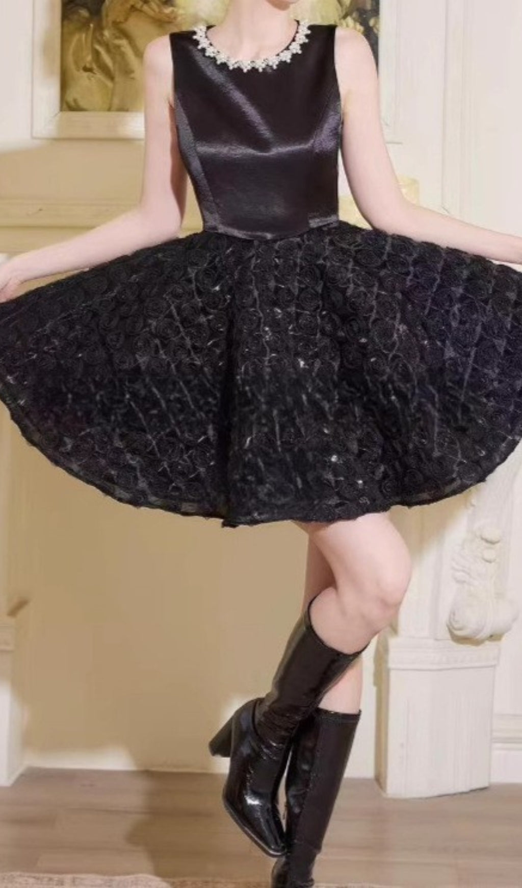 Darla Flower Sleeveless Mini Dress