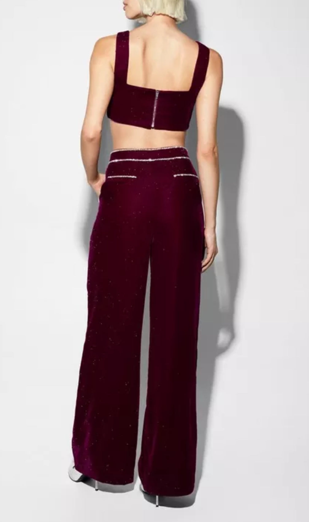Chiara Wine Heart Bandage Two-Piece Set