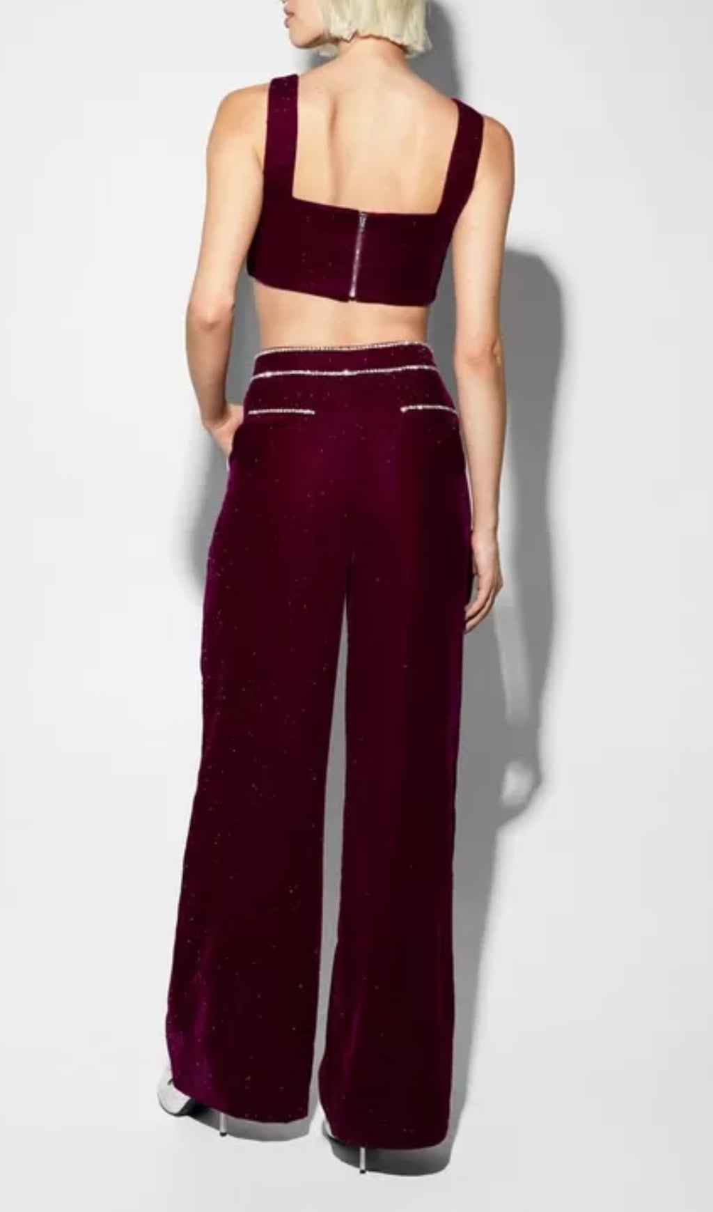 Chiara Wine Heart Bandage Two-Piece Set