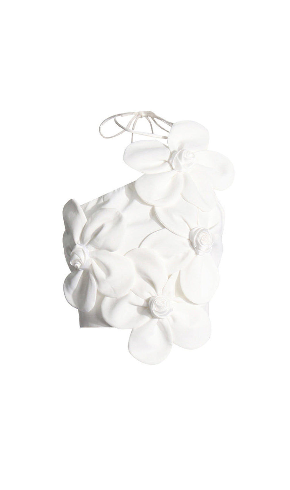 Andia Flower Embellished Crop Top