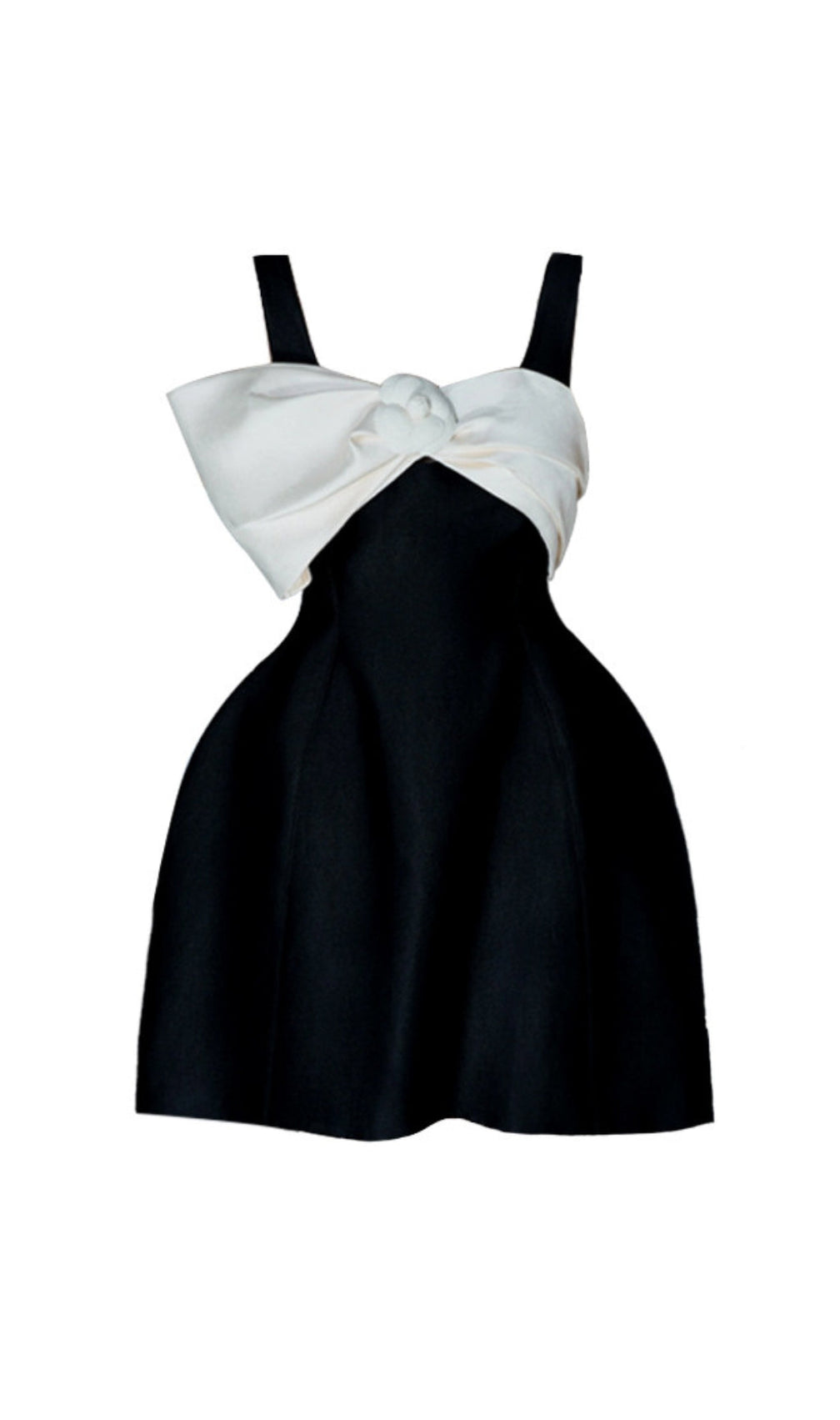 Bow Strappy Midi Dress In Black