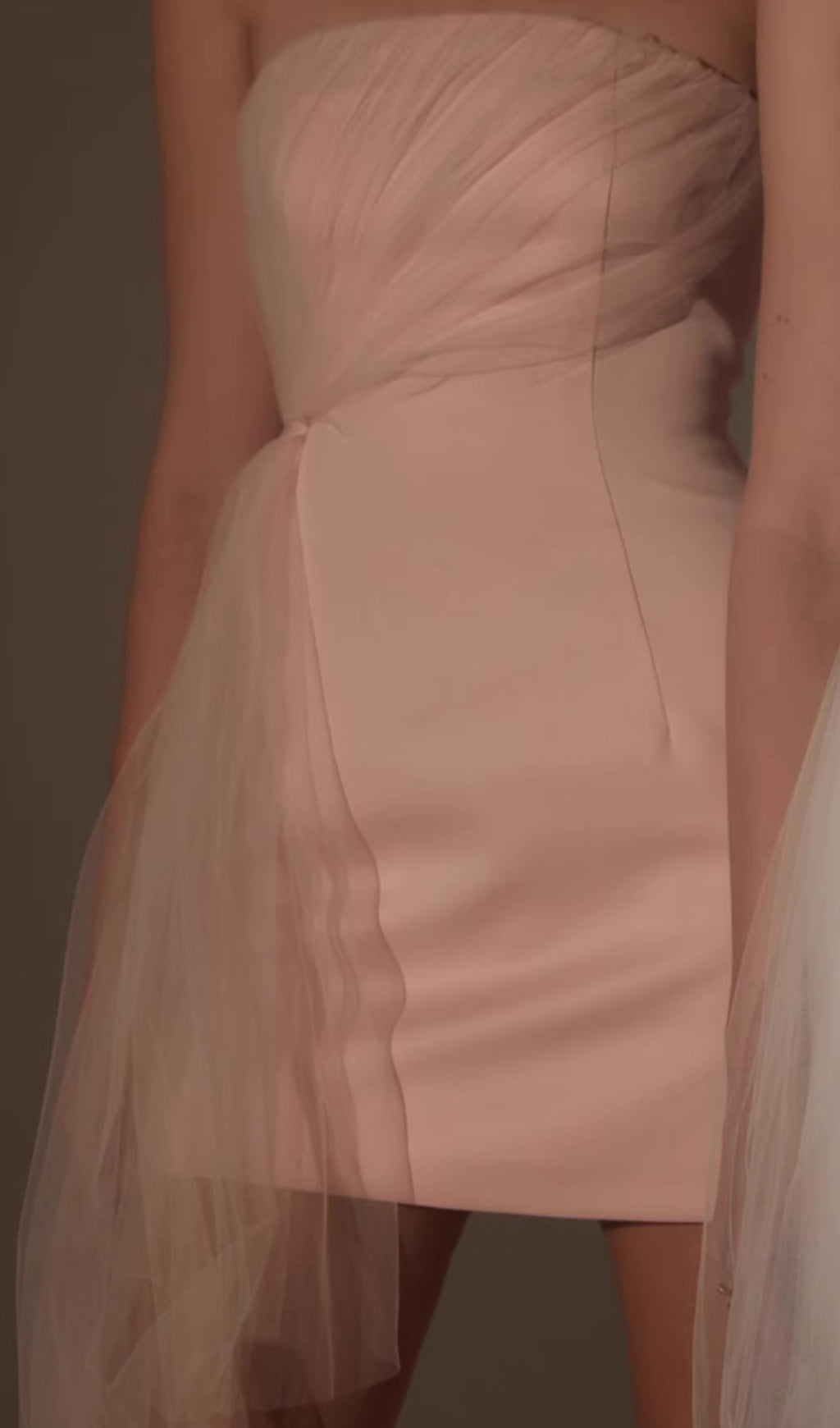 Chantoya Strapless Mesh Mini Dress