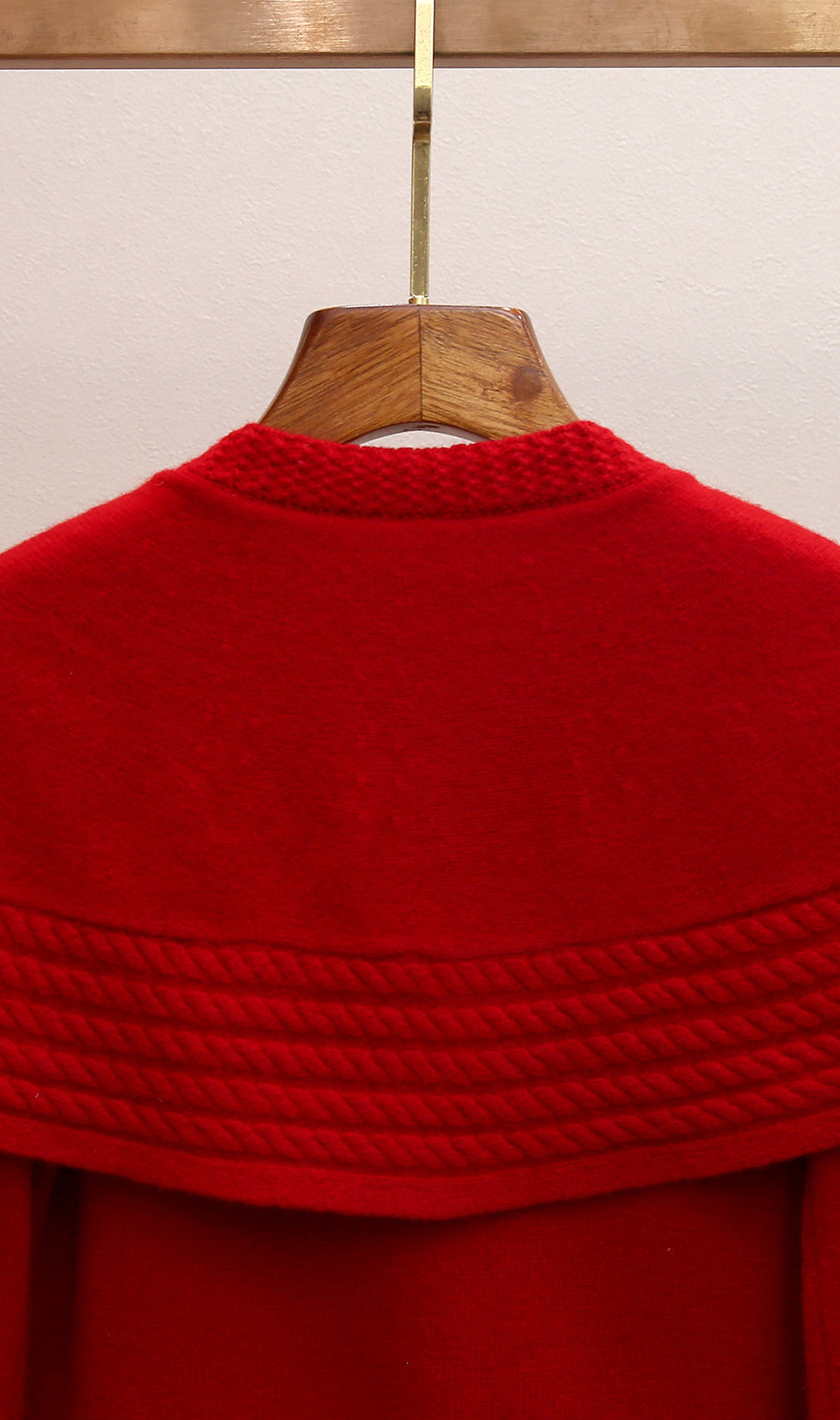 Jadyn Red Bow Cape Sweater Cardigan - Chic & Cozy Statement Knit for Women