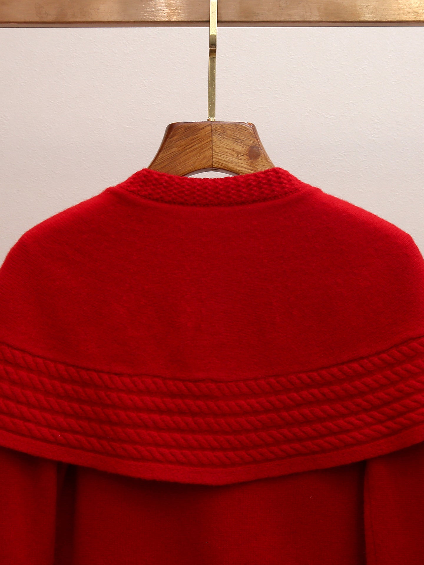 Jadyn Red Bow Cape Sweater Cardigan - Chic & Cozy Statement Knit for Women