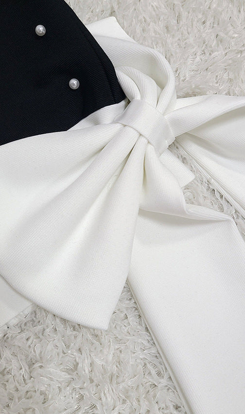 Arohi Bow Decor Bandage Mini Dress