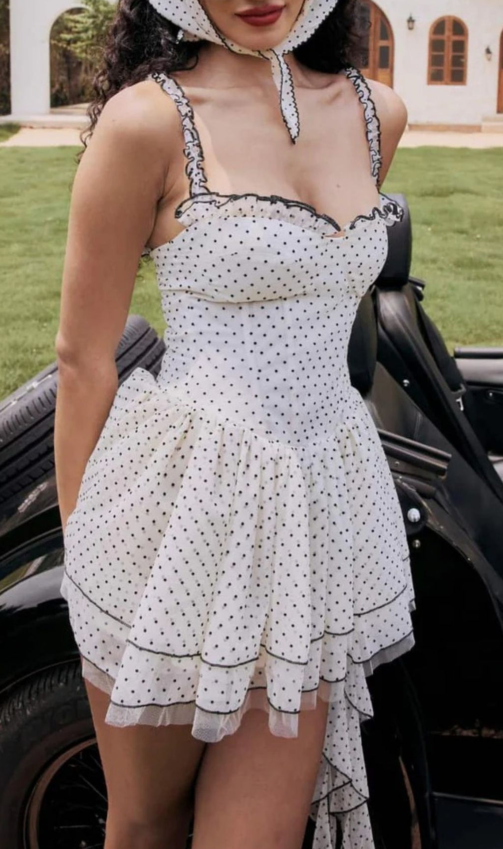 Xelvaric Sleeveless Dot Mini Dress