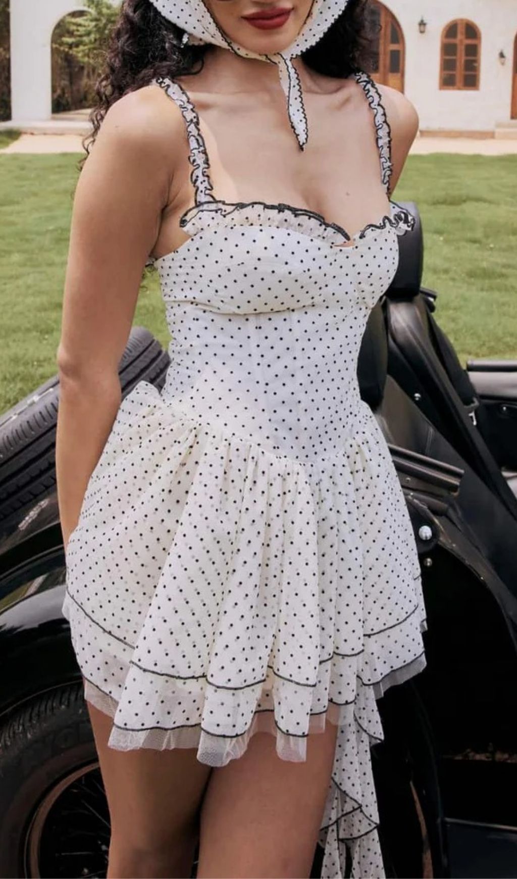Xelvaric Sleeveless Dot Mini Dress