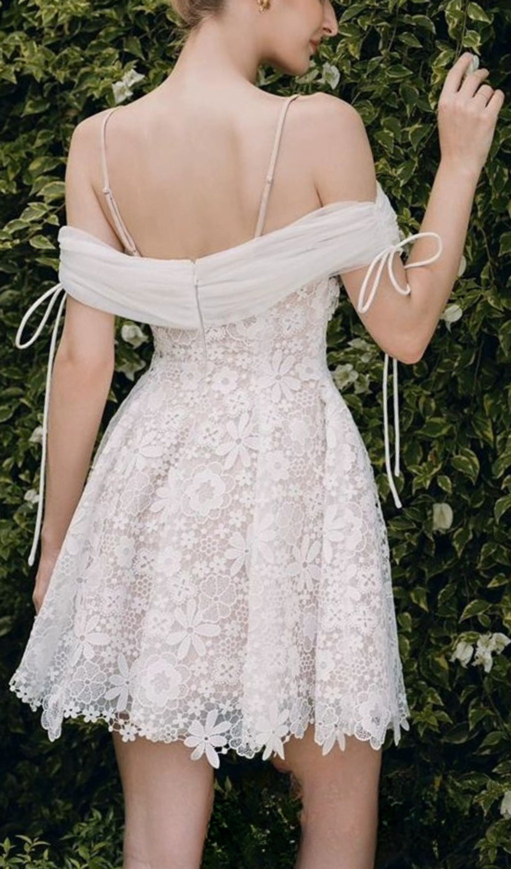 Aamina Lace Strap Mini Dress