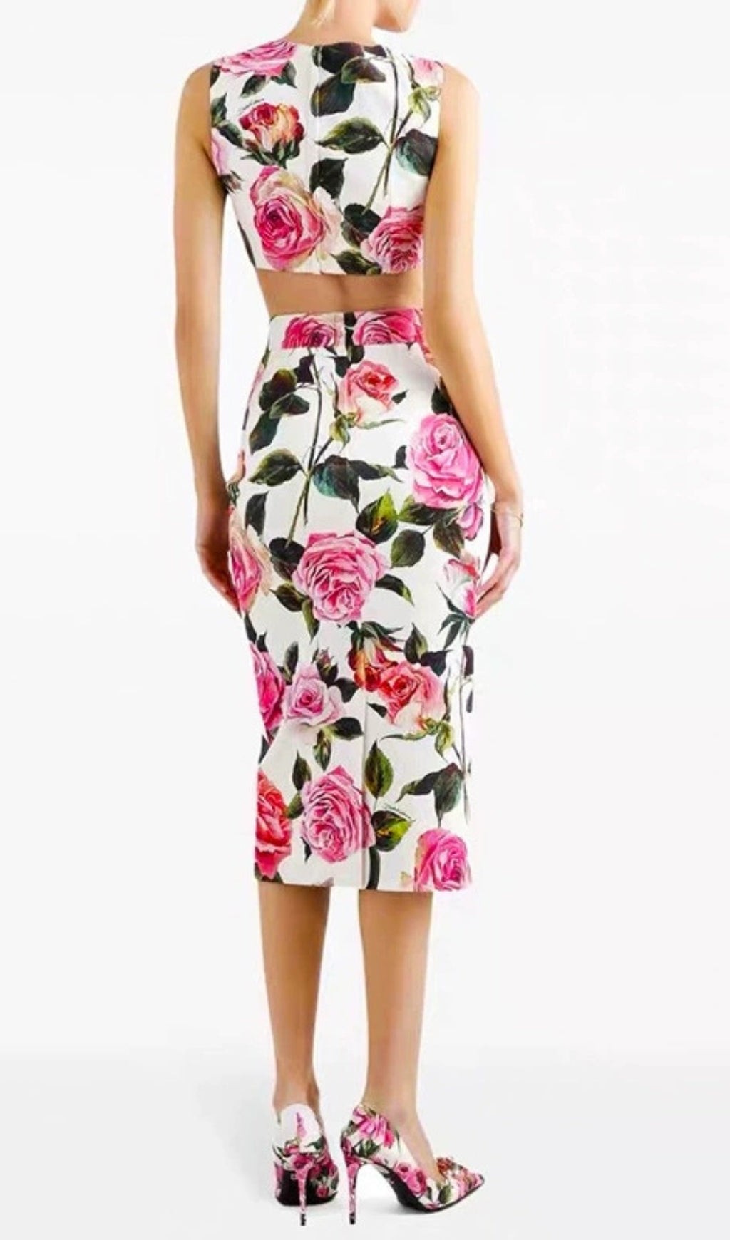 Geo Flower Printed Two-Piece Set