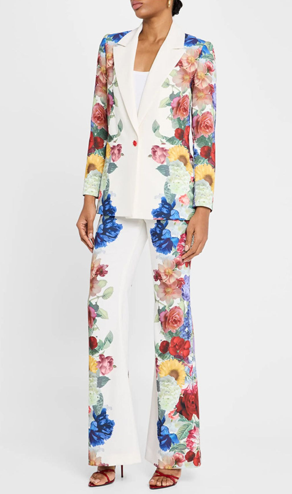 Fuyuko Flower Printed Blazer & Pants Set
