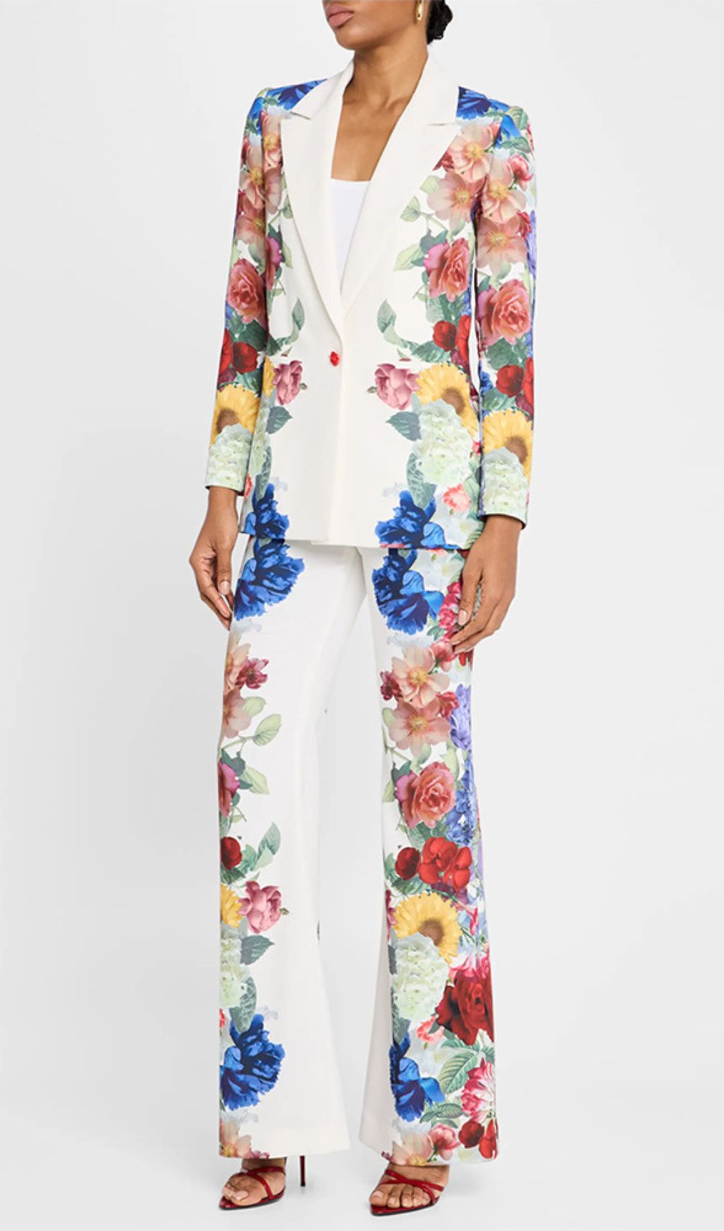 Fuyuko Flower Printed Blazer & Pants Set