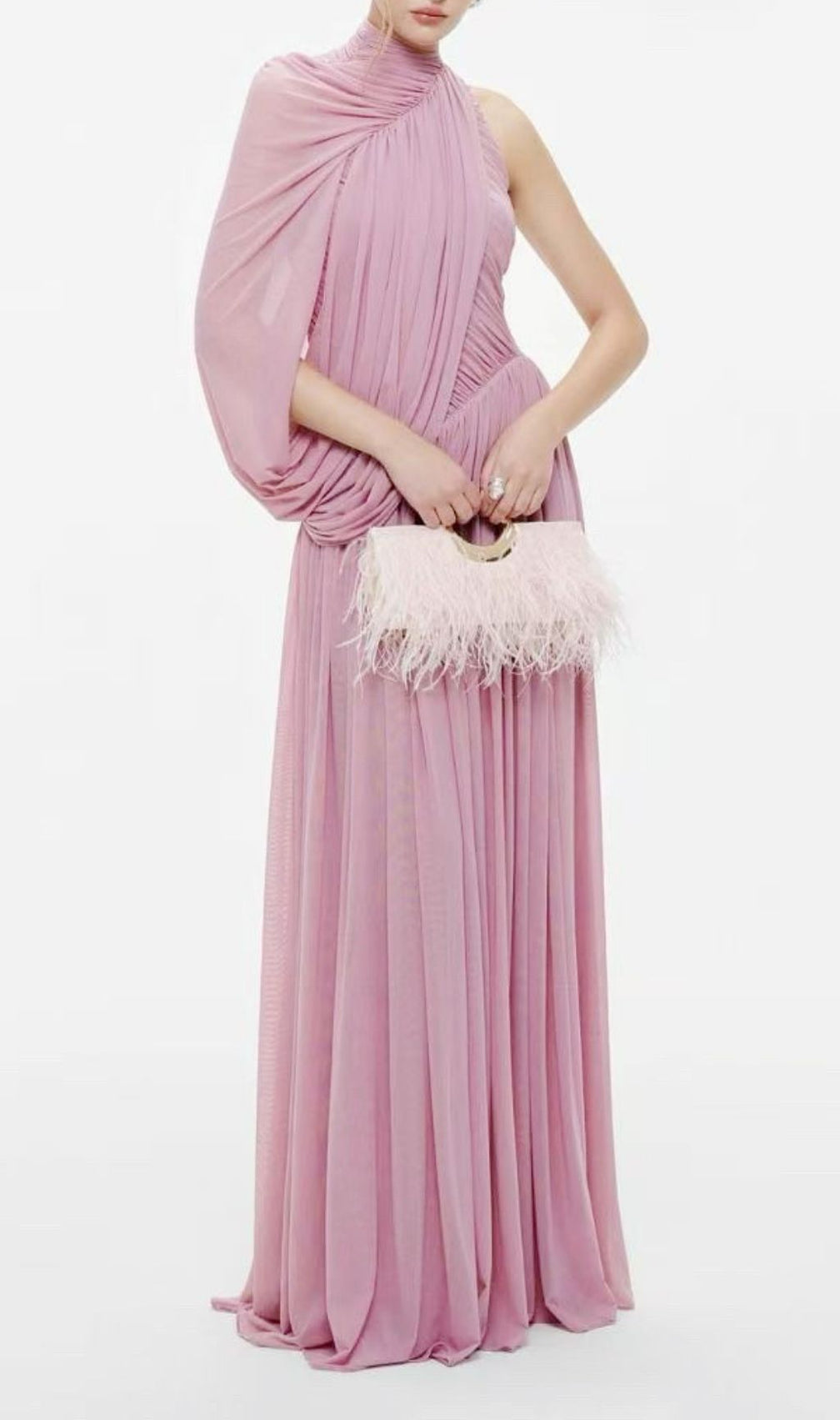 Kennedi Draped One-Shoulder Ruched Maxi Gown - Elegant Formal Dress