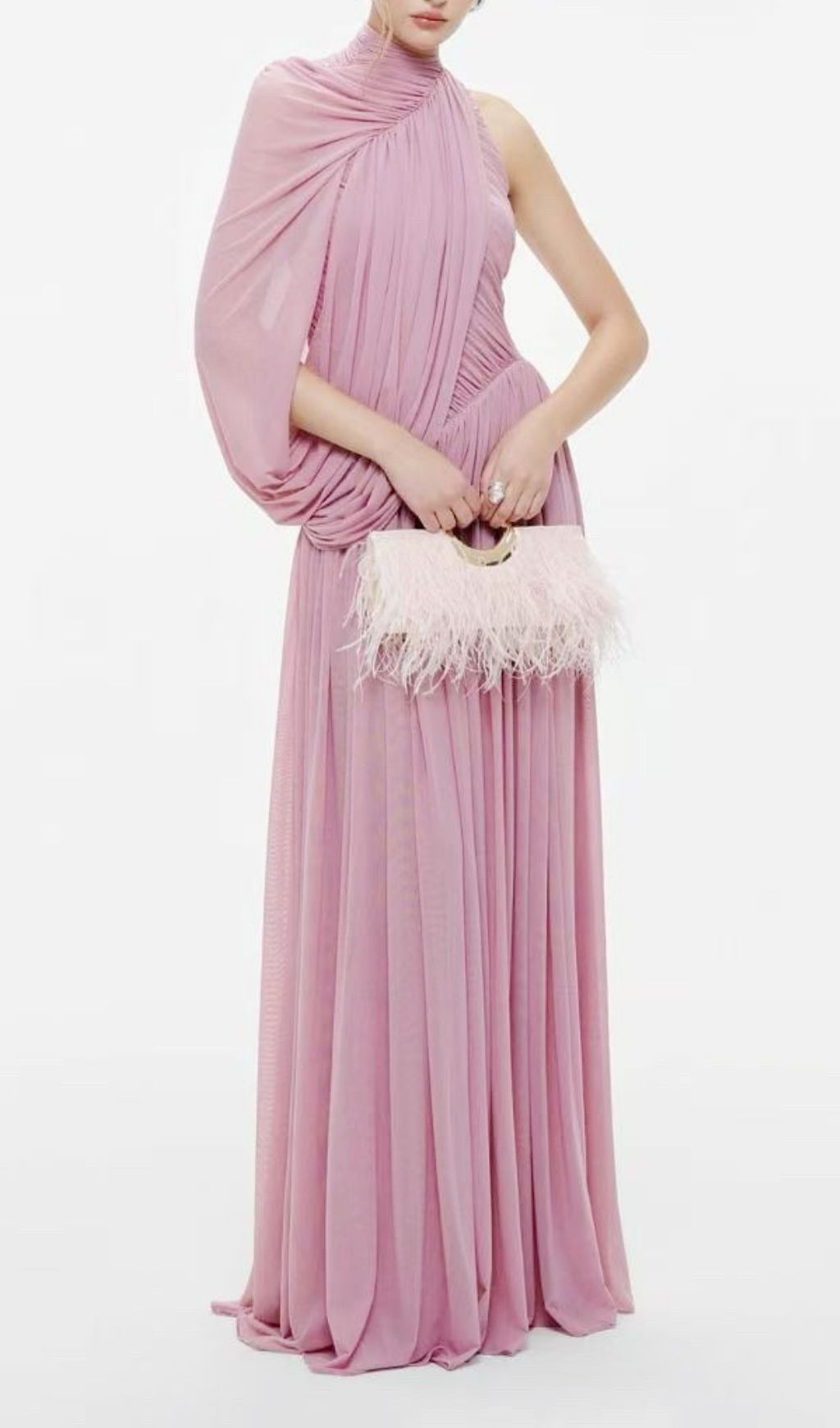 Kennedi Draped One-Shoulder Ruched Maxi Gown - Elegant Formal Dress