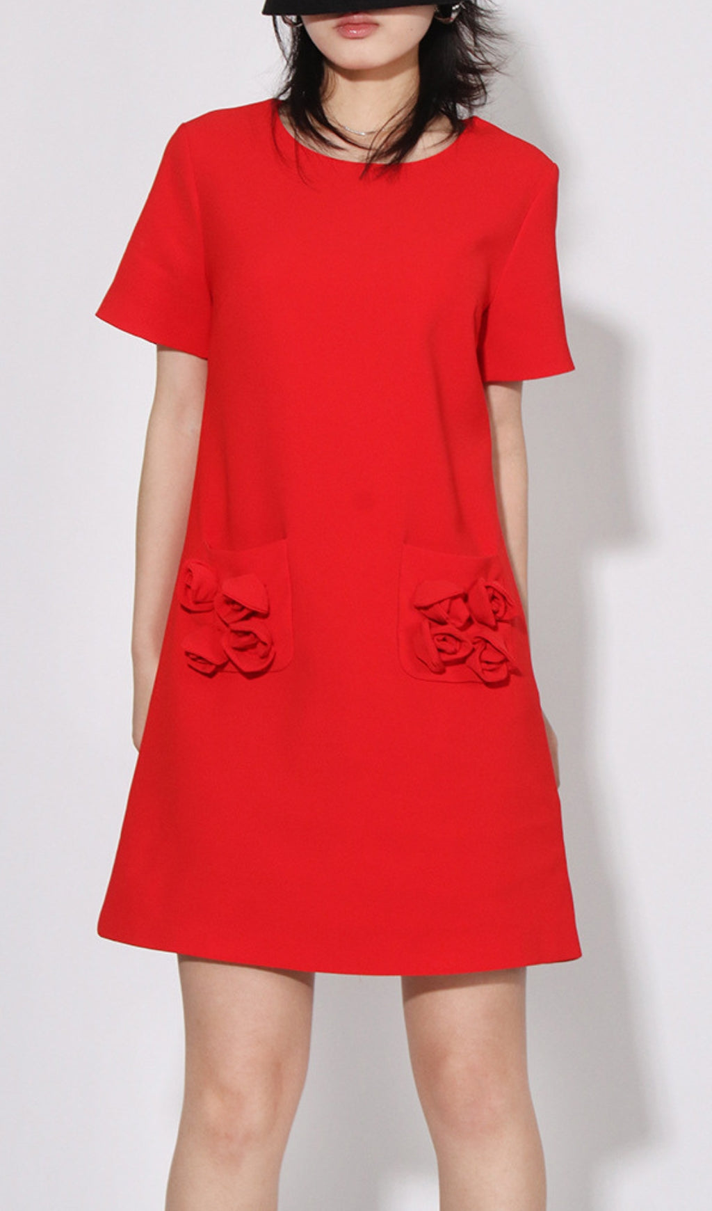 Arche Red Flower Mini Dress