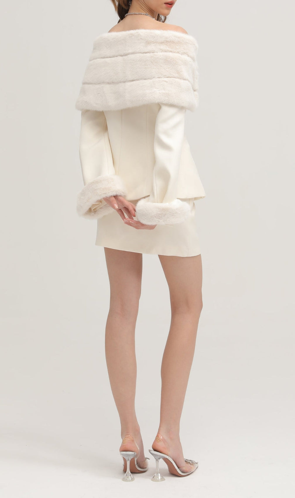 Balthasar Faux-Fur Jacket & Skirt Set