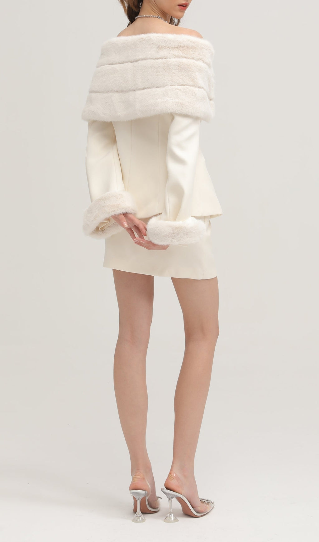 Balthasar Faux-Fur Jacket & Skirt Set