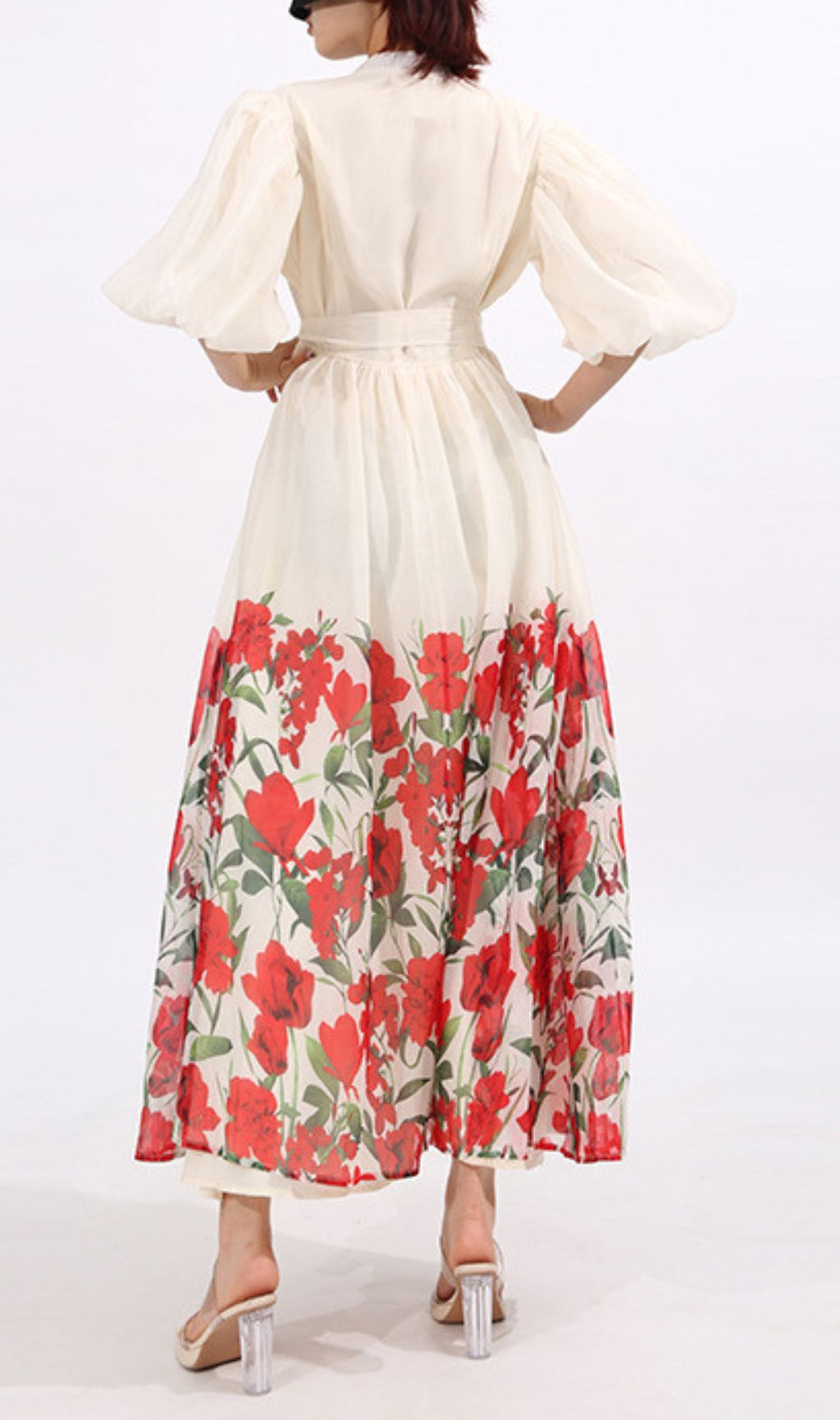 Enyo Flower Printed Maxi Dress