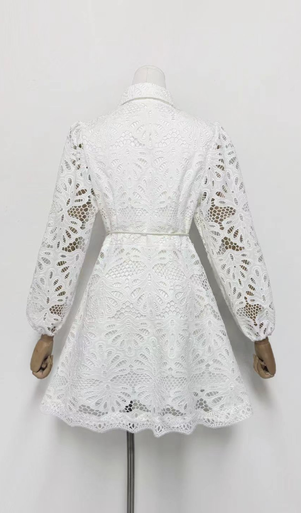 Gazit Embroidery Long Sleeve Mini Dress