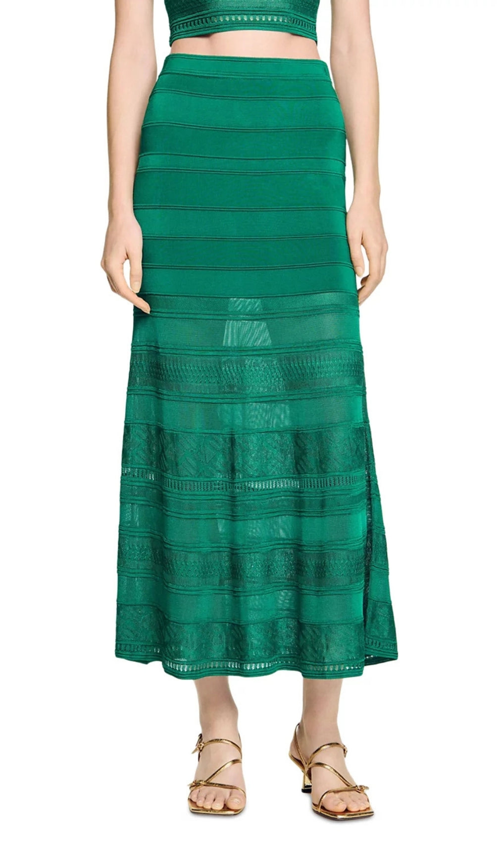 Decorative Knit Maxi Skirt