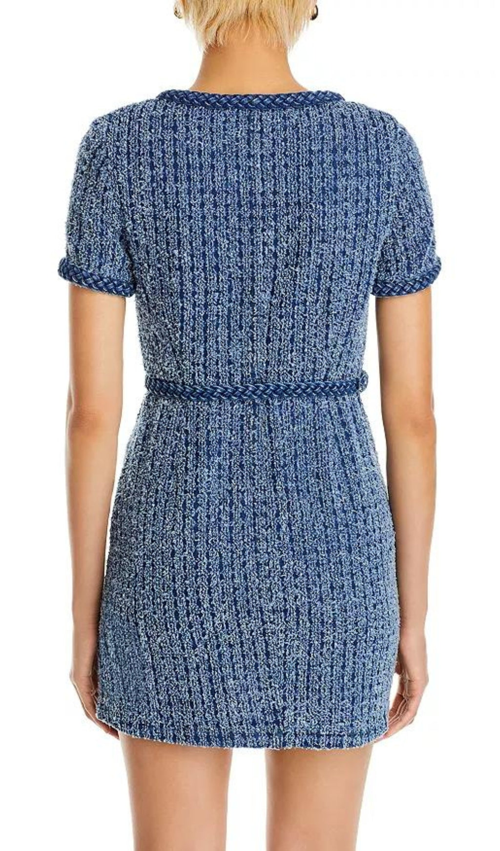 Beckett Braided Trim Textured Mini Dress