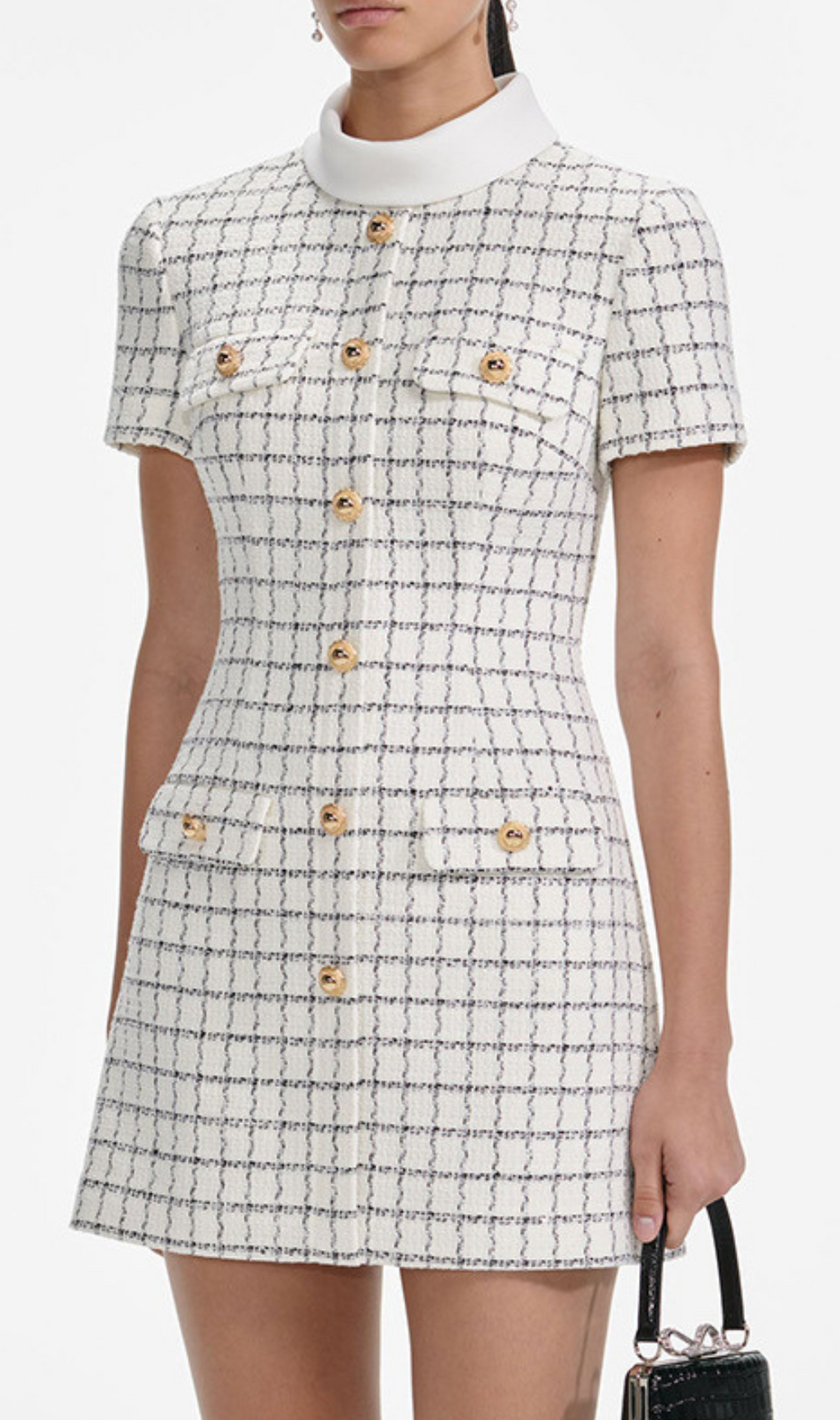 Grina Striped Button Mini Dress