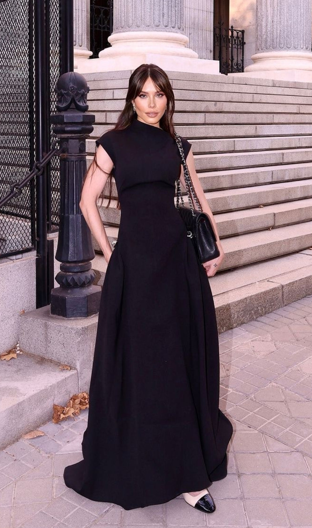 A Line Maxi Dress Black