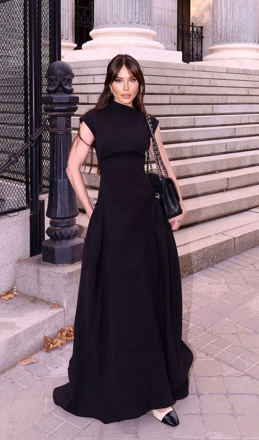 A Line Maxi Dress Black