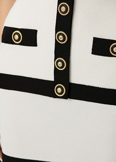 Aliphine Two-tone Mini Bandage Dress