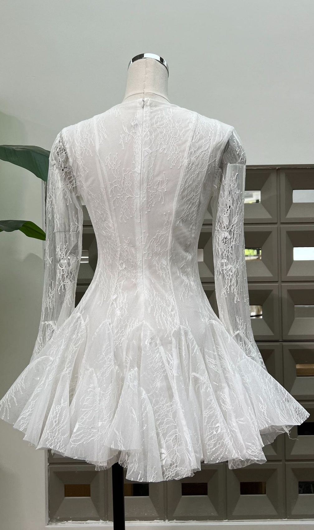 Ina Black Lace Mini Dress - Elegant Long Sleeve Cocktail Dress