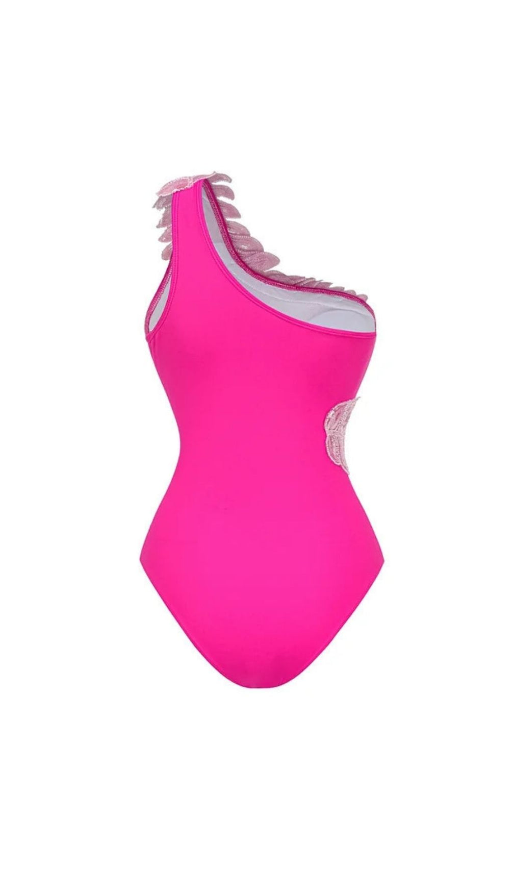 Kristian Pink Sequin One-Piece Swimsuit & Sarong