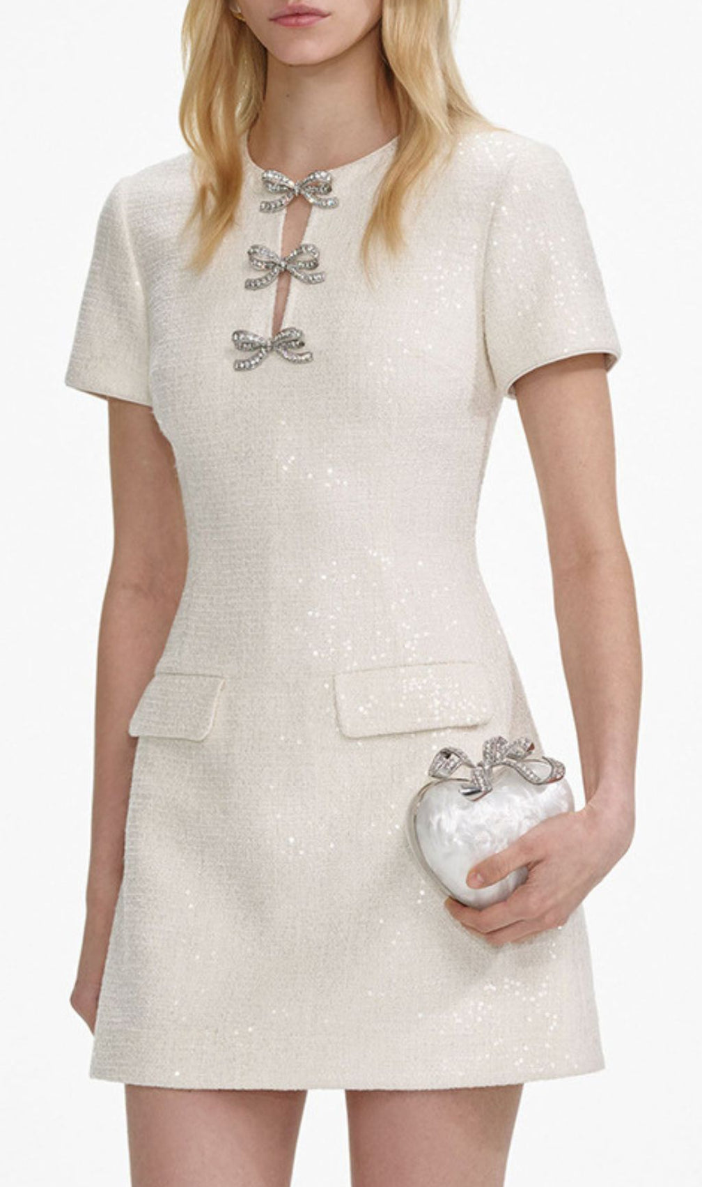 Fuchsia Bow Mini Dress