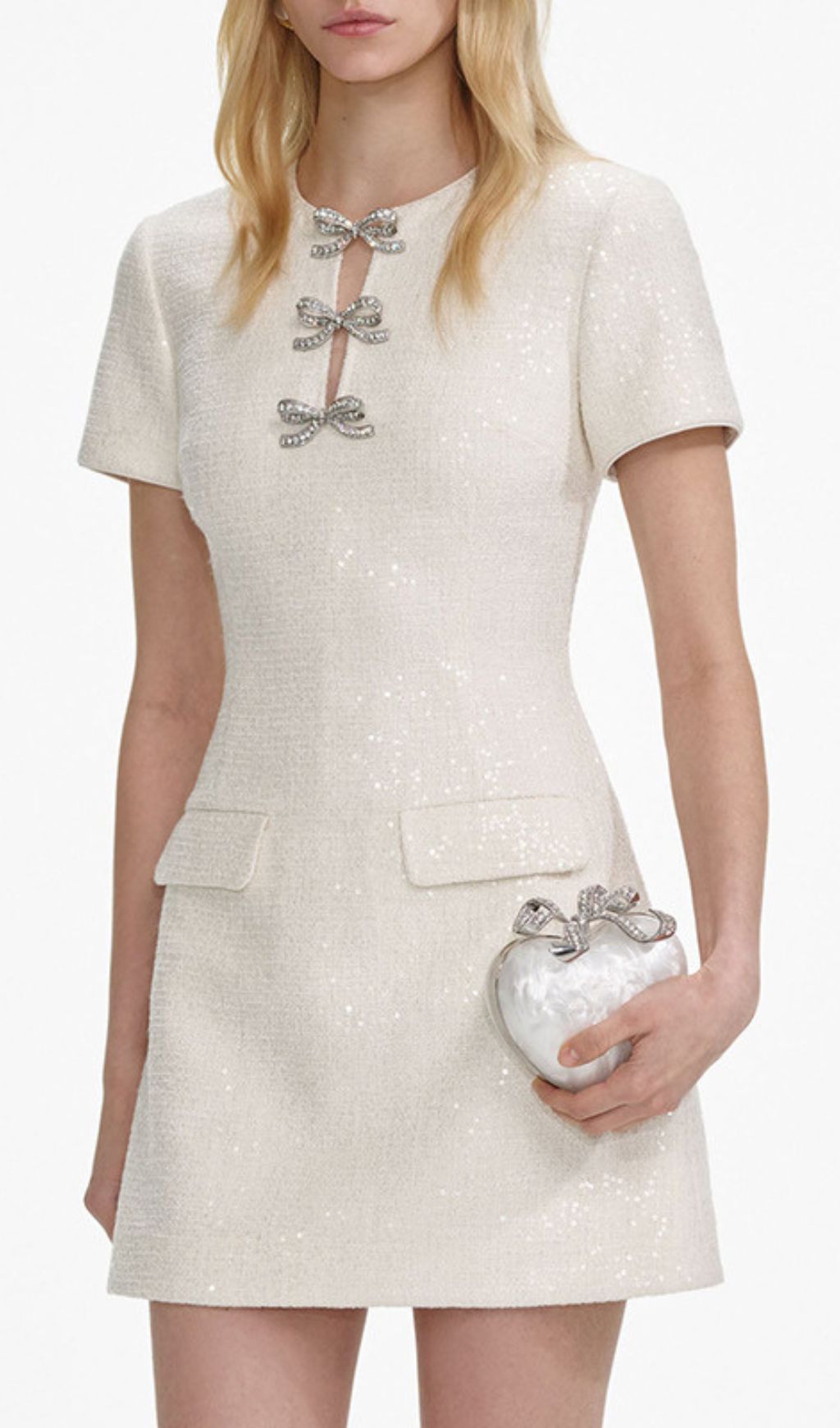 Fuchsia Bow Mini Dress