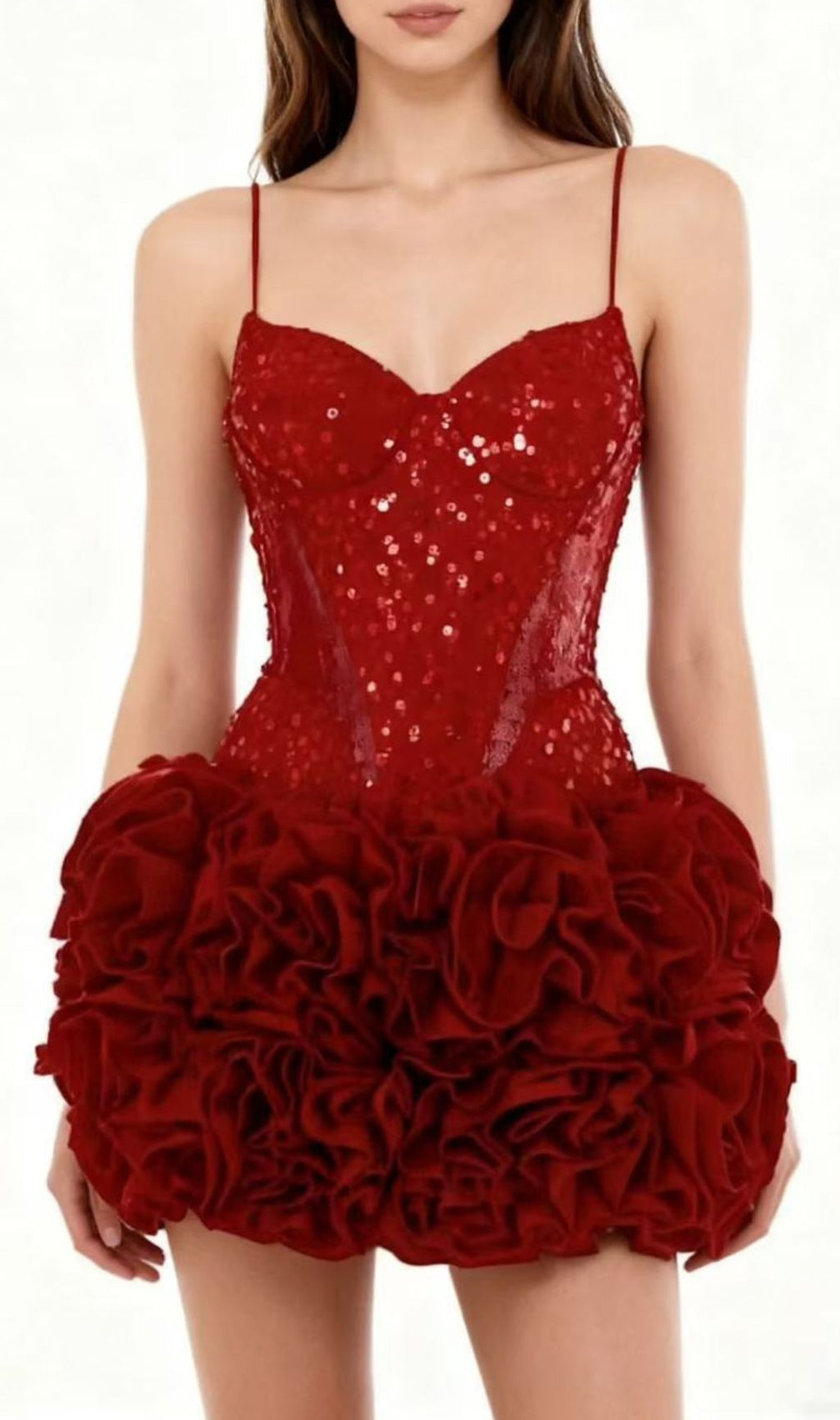 Janet Red Sequin Mini Dress: Dazzling Strappy Party & Cocktail Glamour