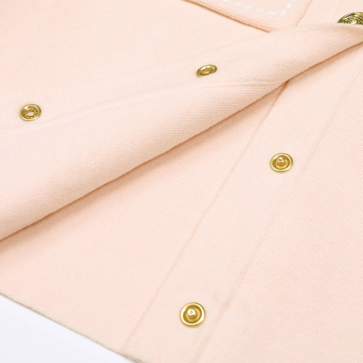 Chic Jumoke Knit Cardigan: Contrast Stitching & Gold Buttons