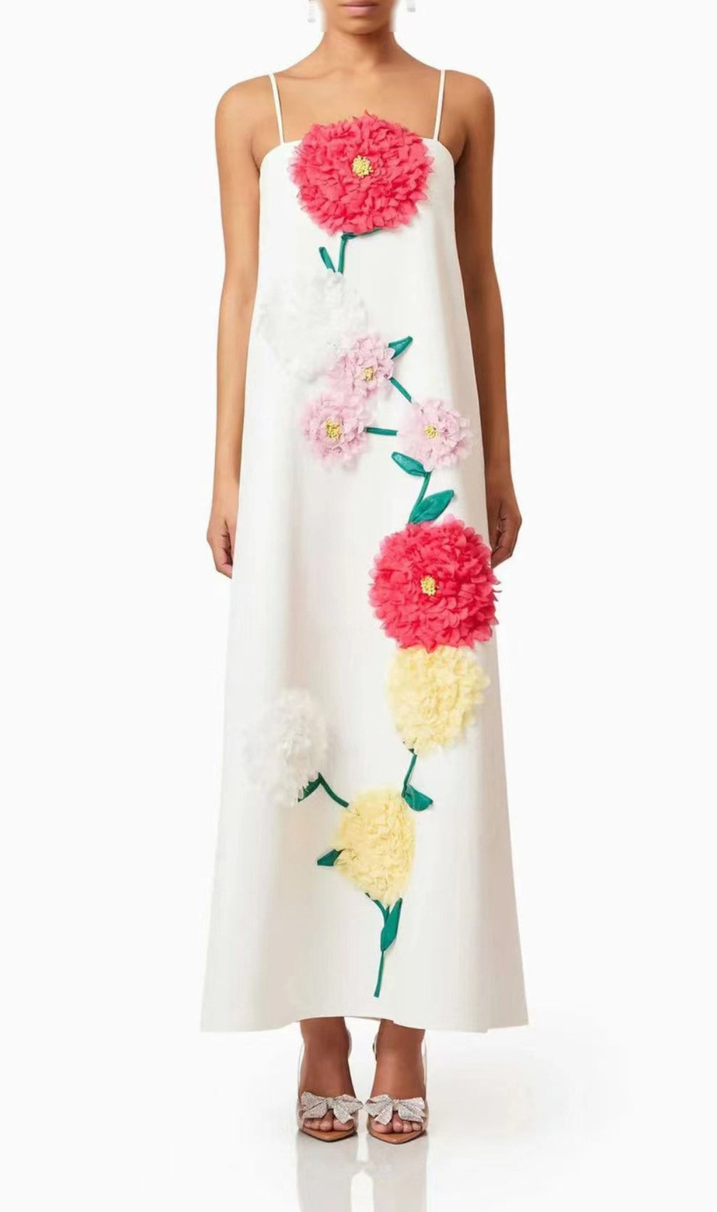 Erica Strappy Flower Maxi Dress