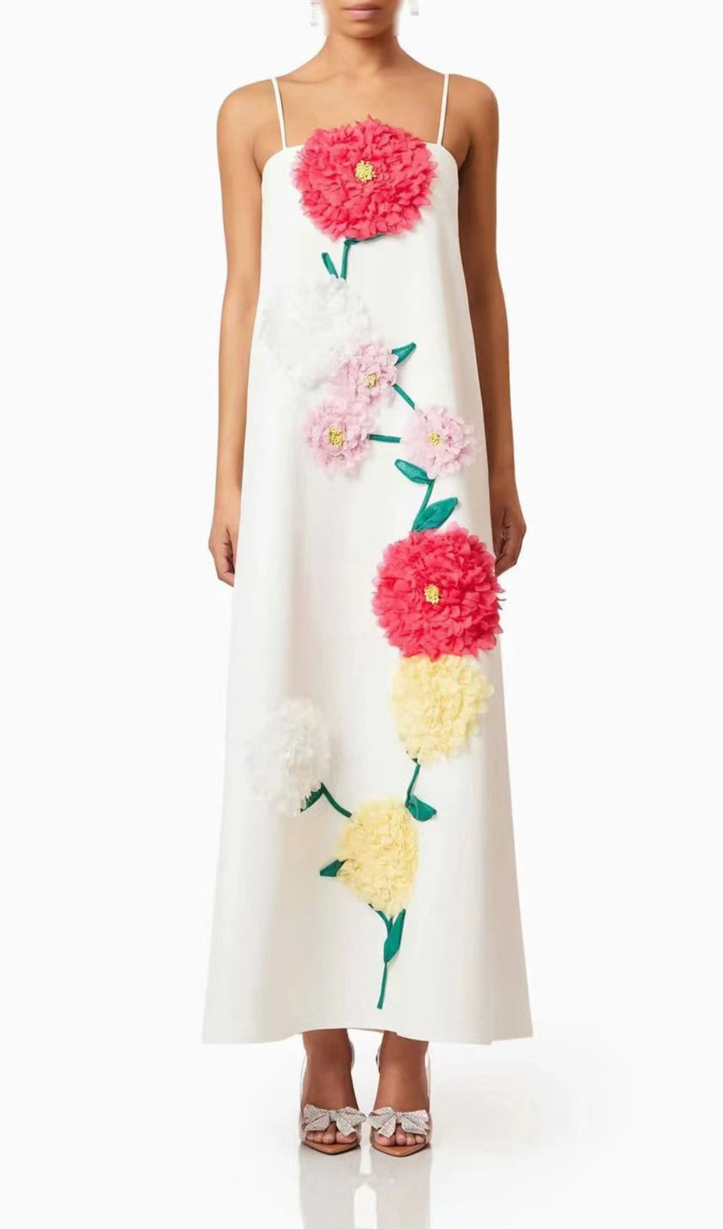 Erica Strappy Flower Maxi Dress