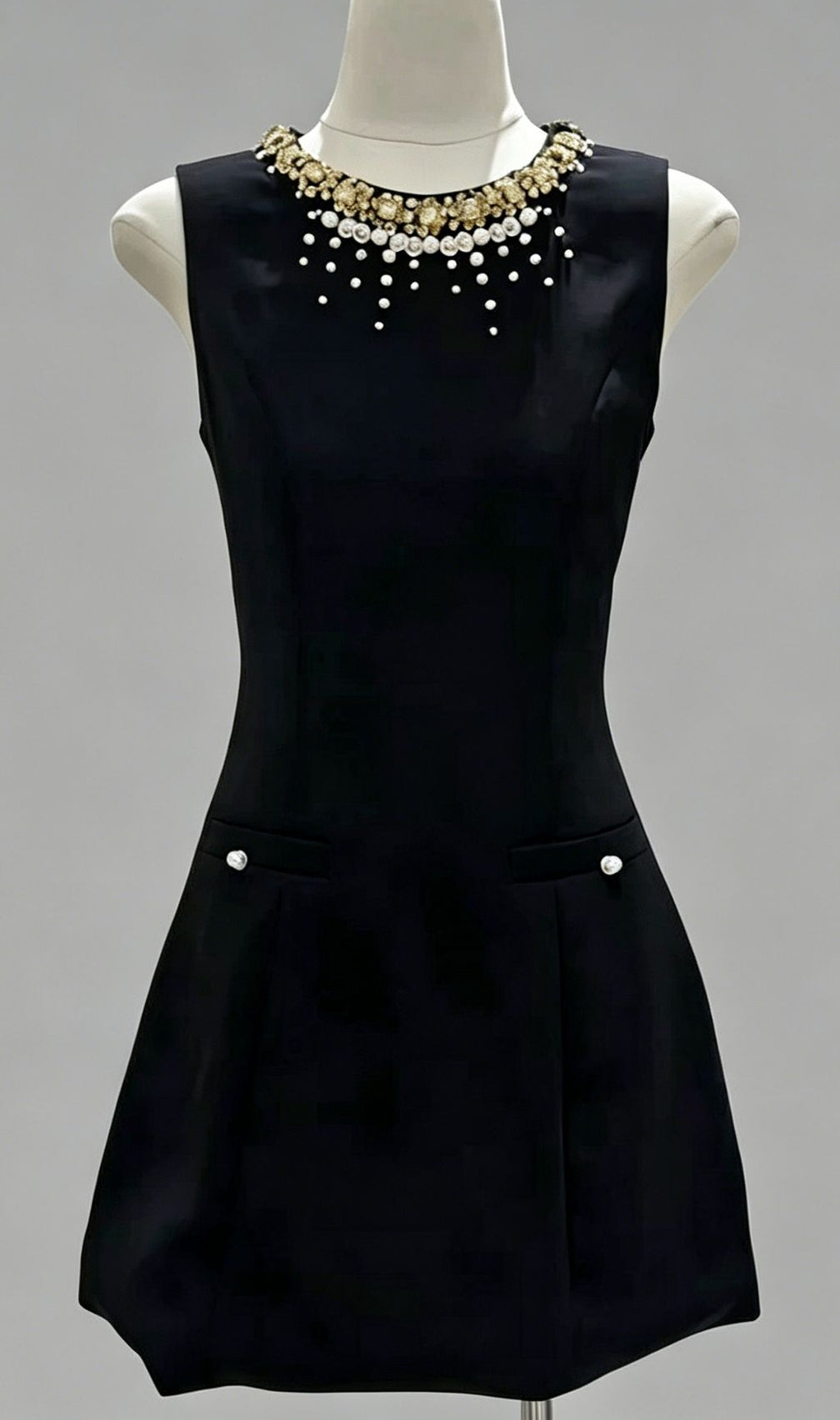 Kimberlee Glamorous Diamante Sleeveless Mini Dress - Chic Black Cocktail & Party Dress