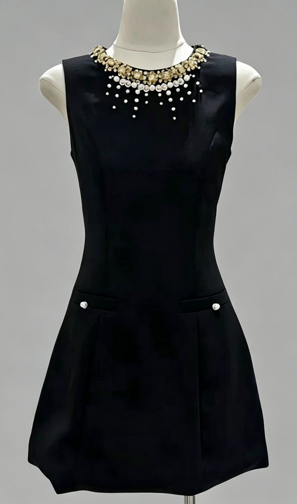 Kimberlee Glamorous Diamante Sleeveless Mini Dress - Chic Black Cocktail & Party Dress
