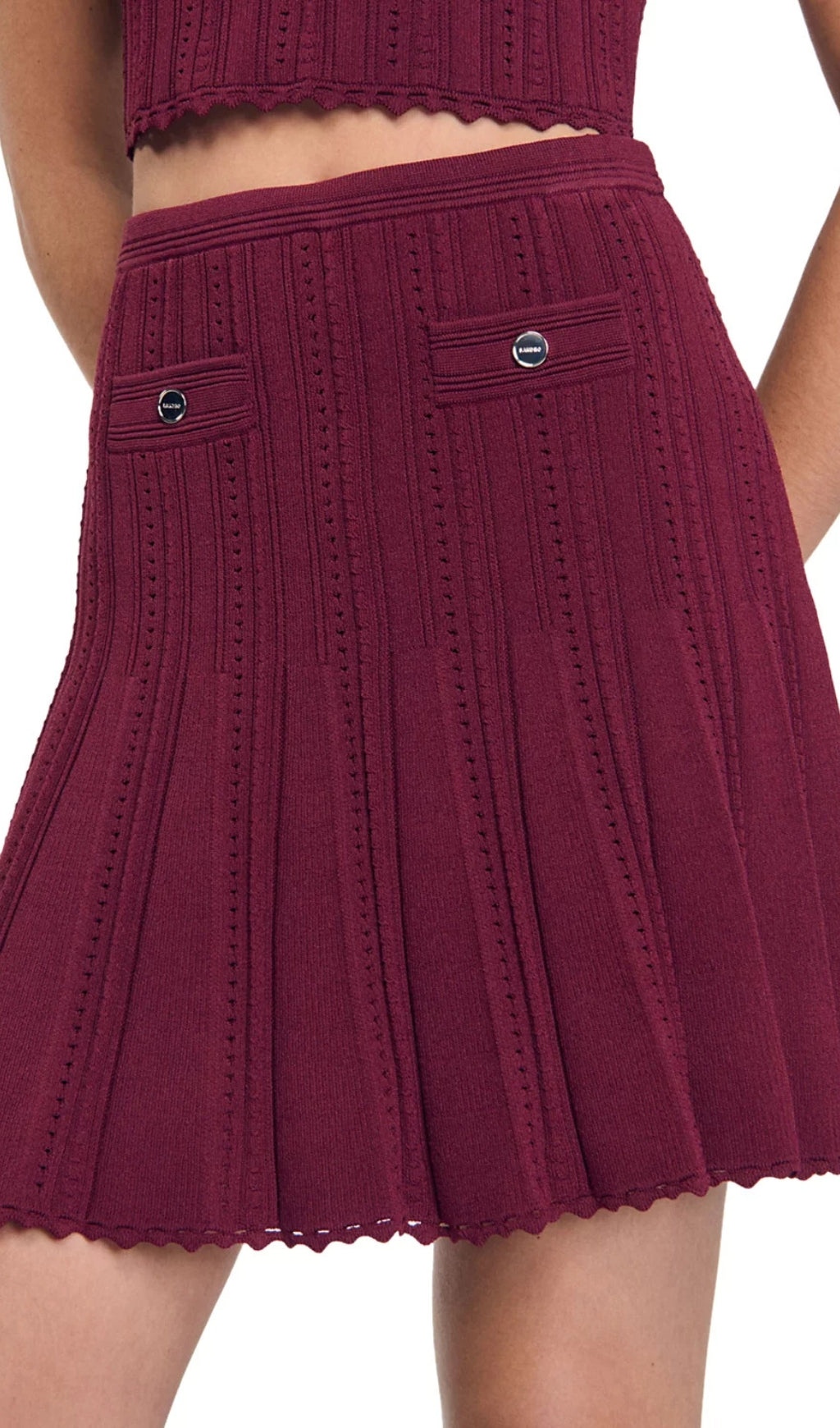 Bonita Pleated Knit Skirt