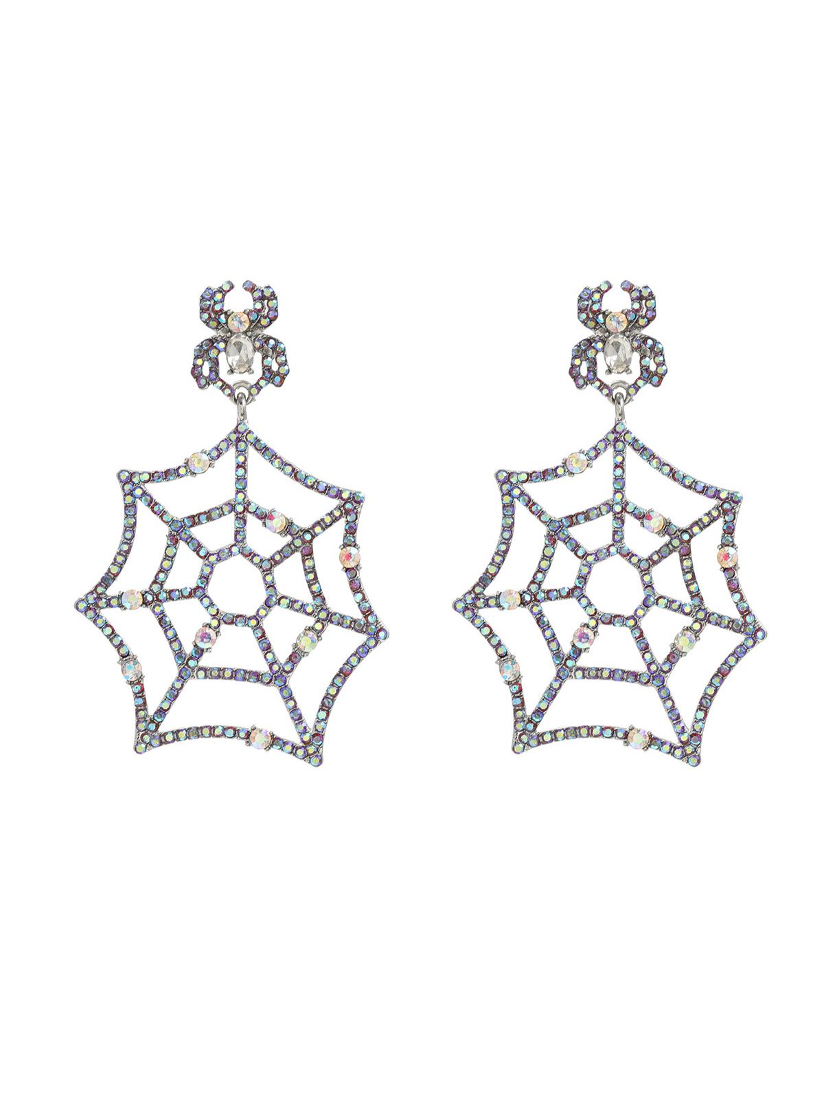 Cobweb Rhinestone Earrings
