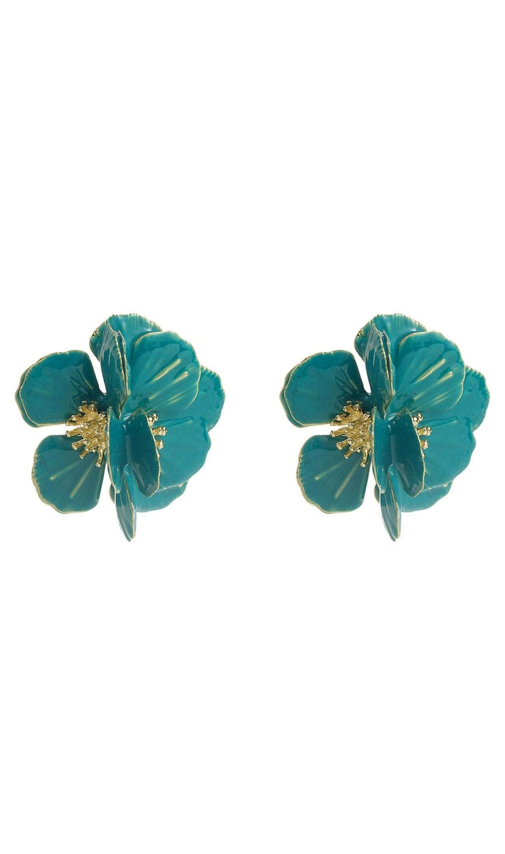 Joyita Elegant White Flower Statement Earrings for Women