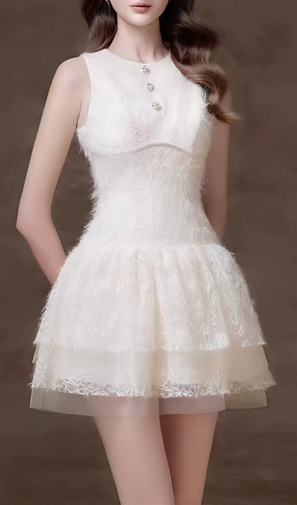 Elfreda White Lace Mini Dress